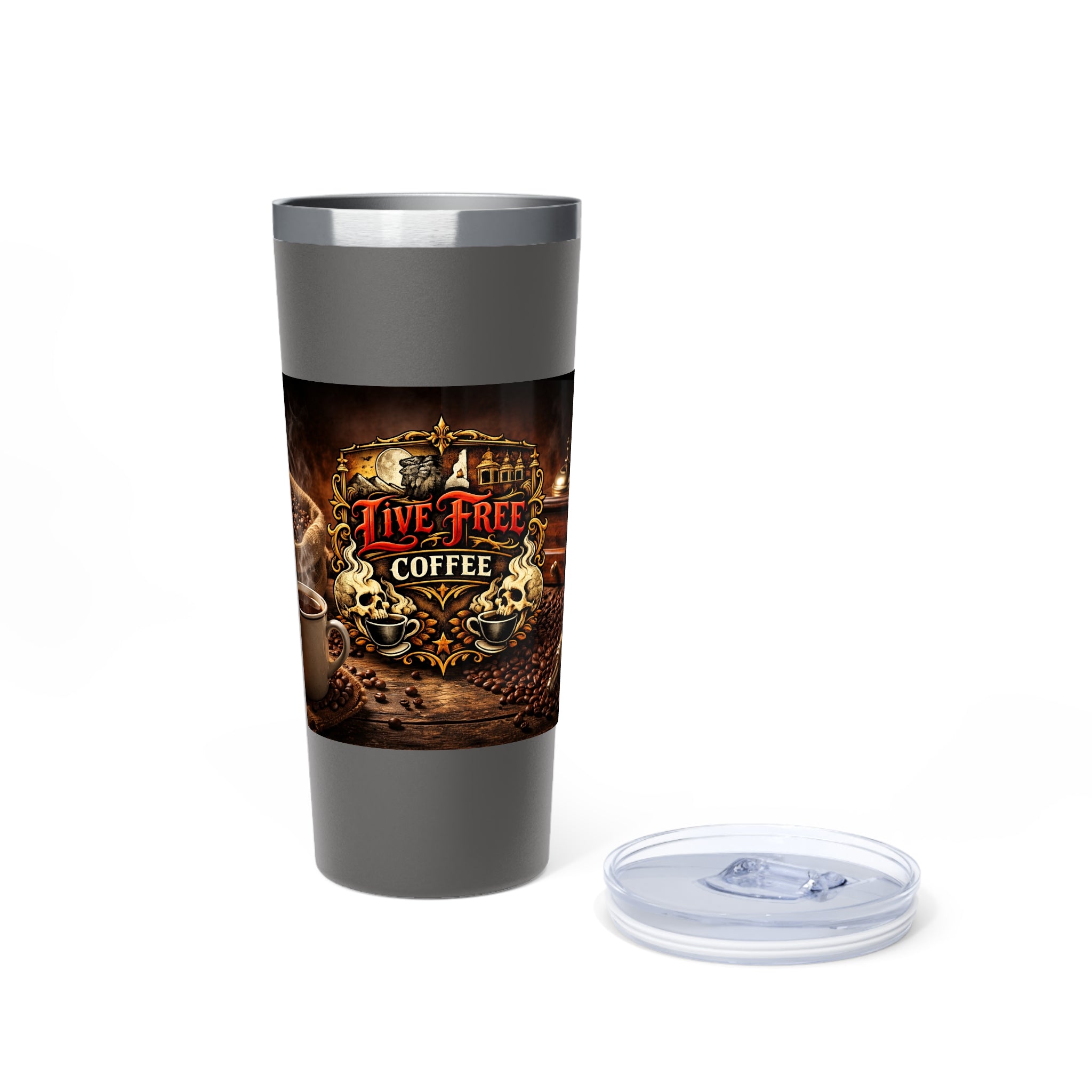 Live Free Coffee 22oz Vacuum Tumbler