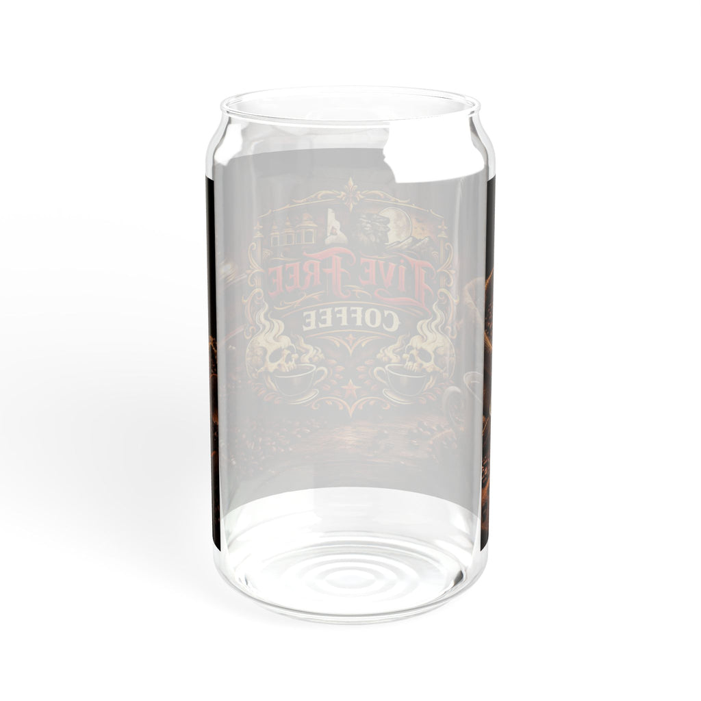 Live Free Coffee 16oz Glass Sipper with Bamboo Lid